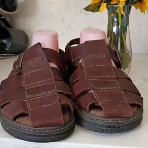 DEXTER Brown Leather Sandals MENS